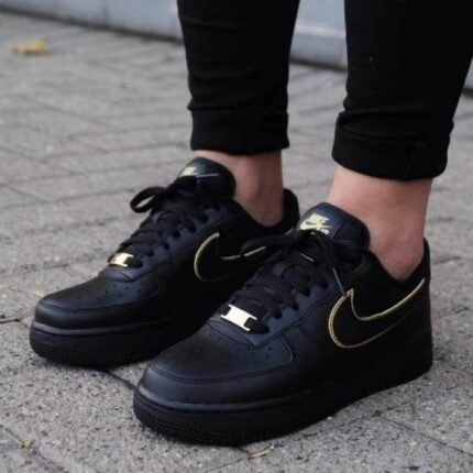 Nike Air Force AF1 Negro/Oro
